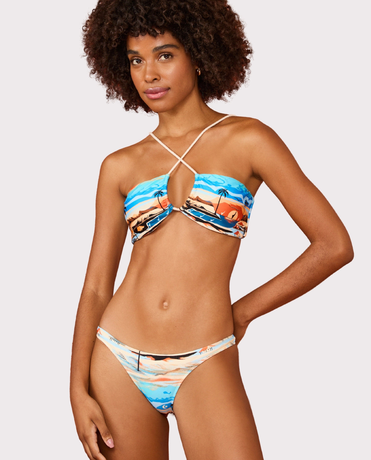 Model Front: Blueman Two Piece Swimwear Set Canoa-Quebrada Surfista Carioca