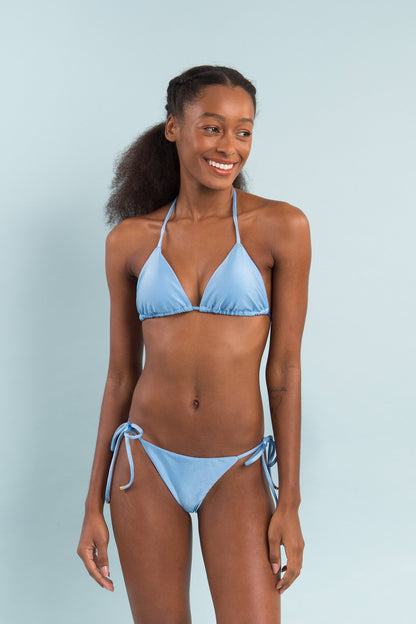 Model Front: Rio De Sol Two Piece Swimwear Set Shimmer-Baltic-Sea Tri-Inv Ibiza-Comfy