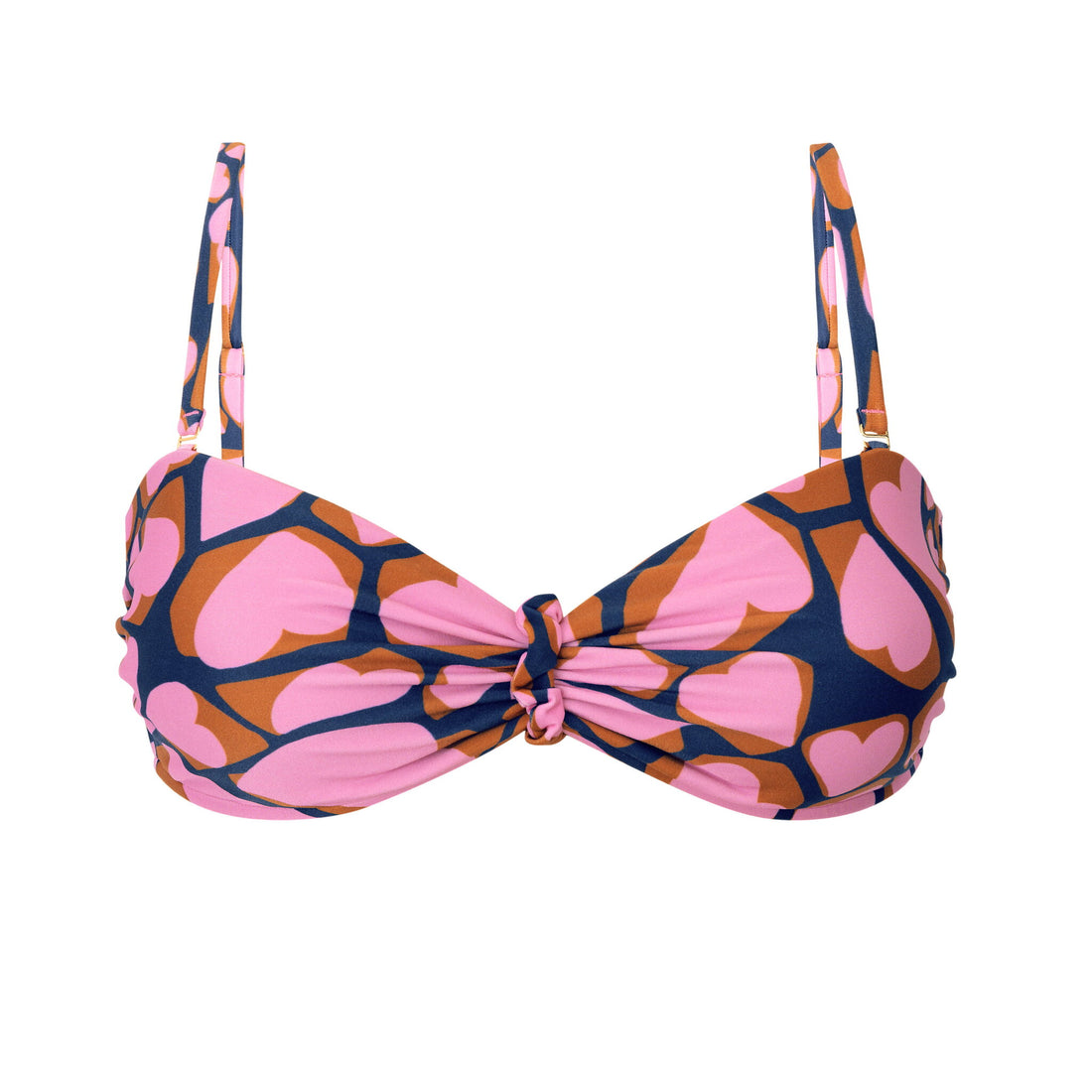 Product Front: Rio De Sol Bikini Tops Top Amore-Pink Bandeau-Crispy
