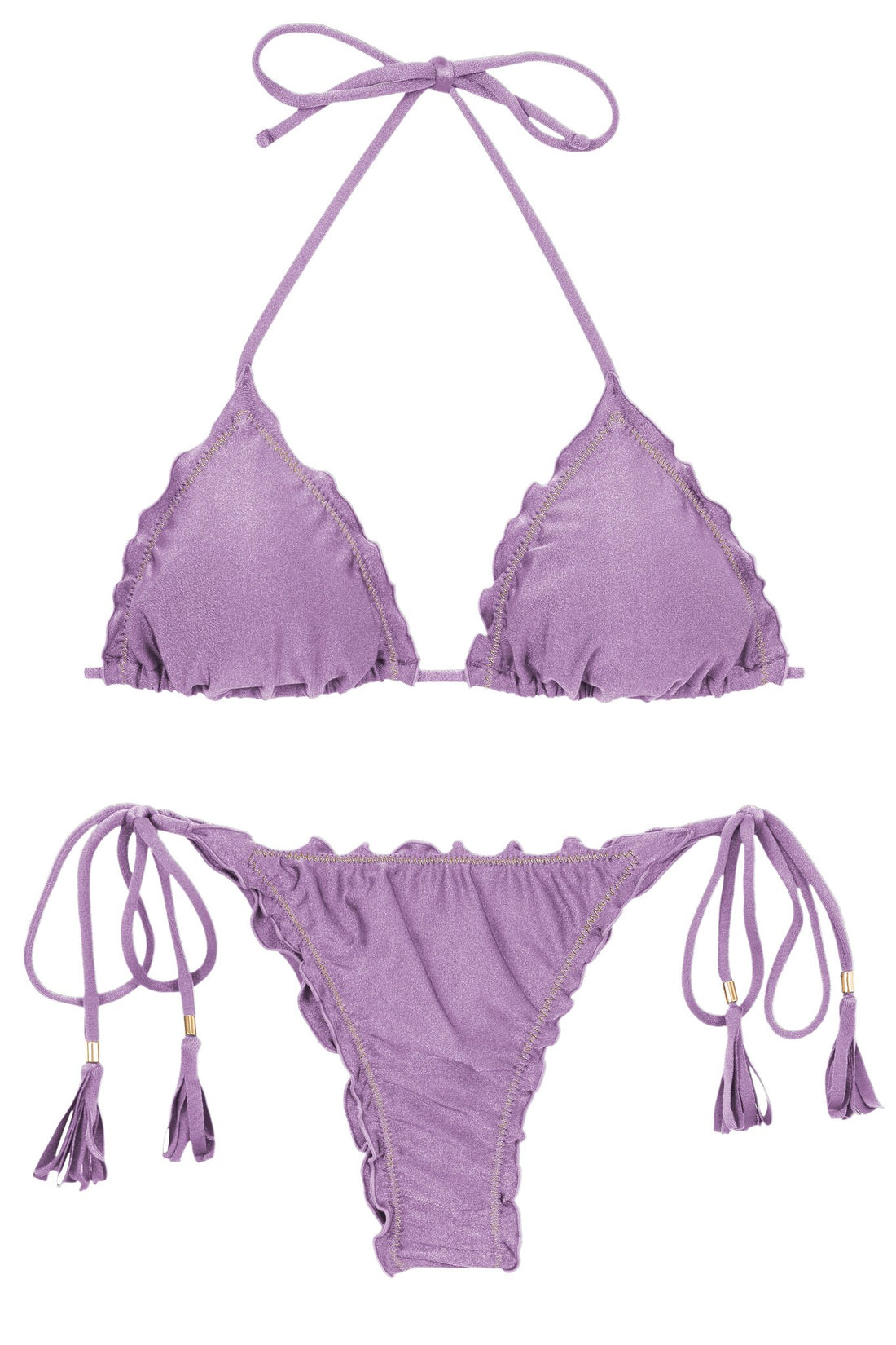 Product Front: Rio De Sol Two Piece Swimwear Set Shimmer-Harmonia Frufru-Fio