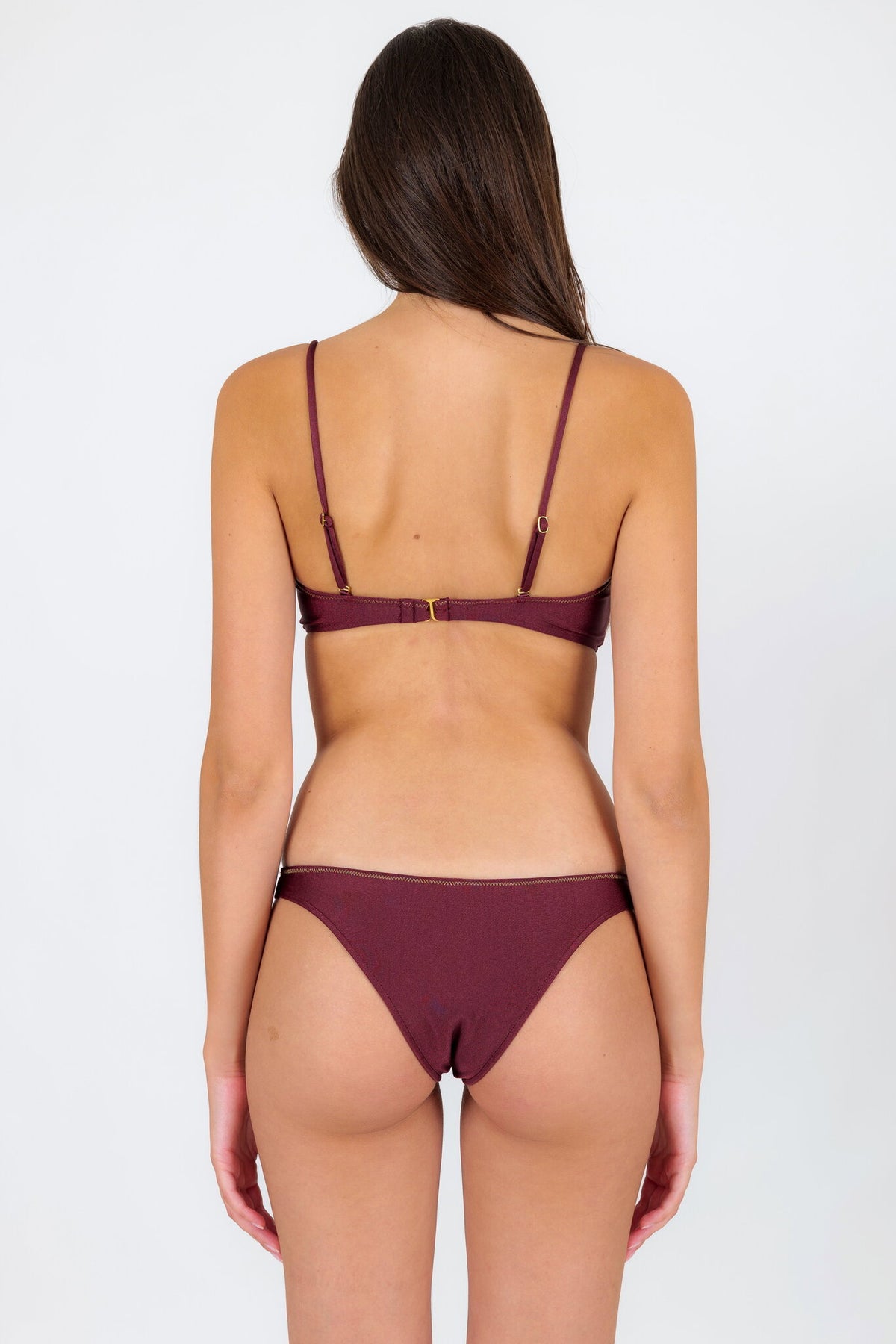 Model Back: Rio De Sol Bikini Bottoms Bottom Barolo Essential