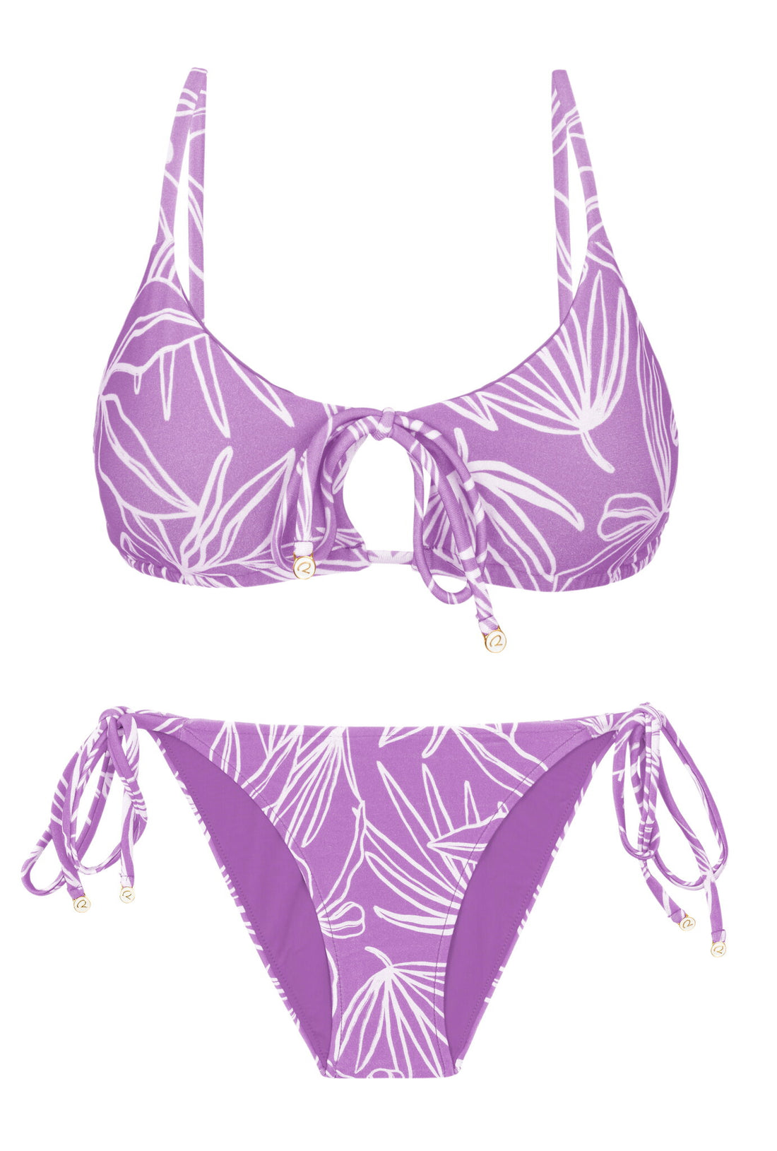 Product Front: Rio De Sol Two Piece Swimwear Set Trail-Purple Tank-Tie Ibiza-Comfy