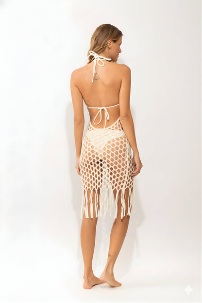 Model Back: Rio De Sol Midi Dresses Offwhite Serena Dress