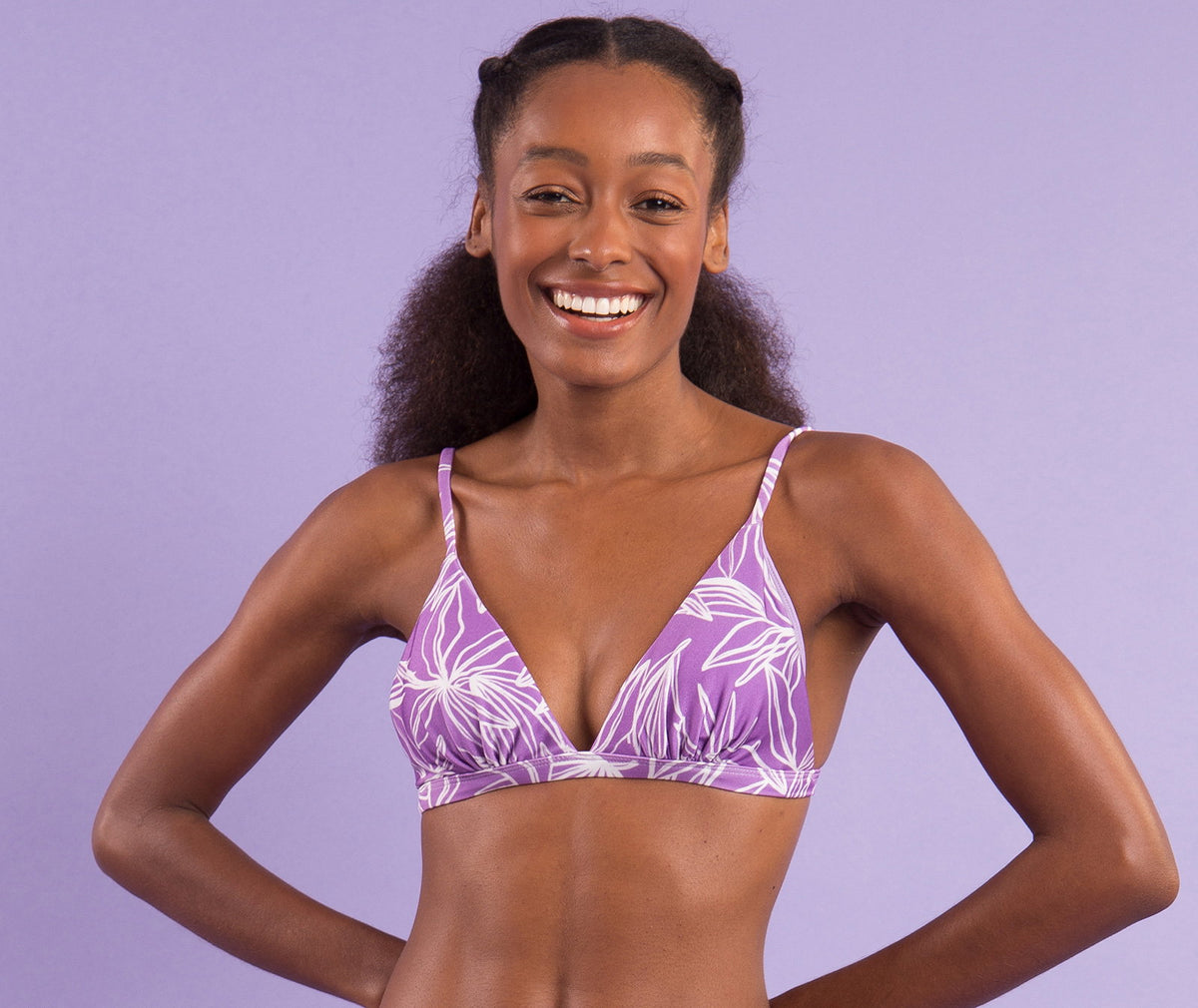 Image 11: Rio De Sol Bikini Tops Top Trail-Purple Tri-Fixo