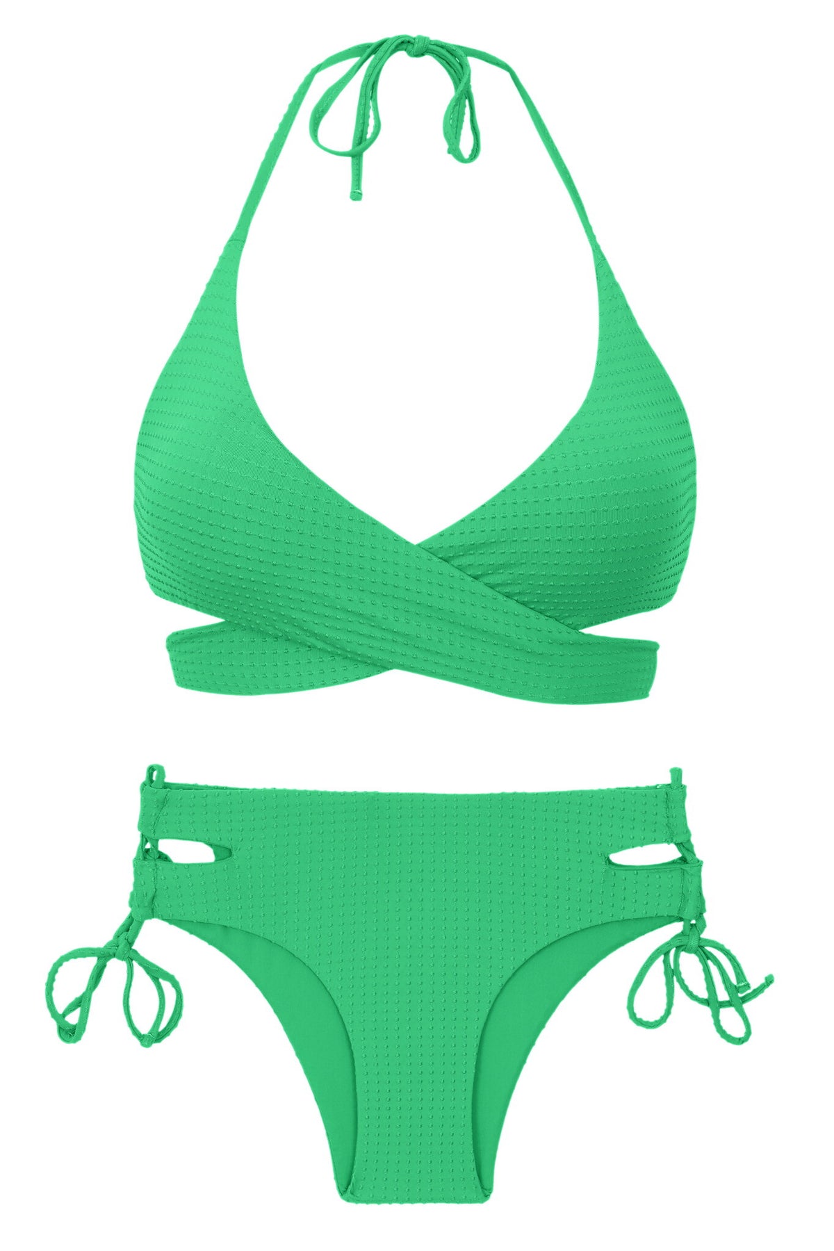 Product Front: Rio De Sol Two Piece Swimwear Set Dots-Tambourine Kate Madrid