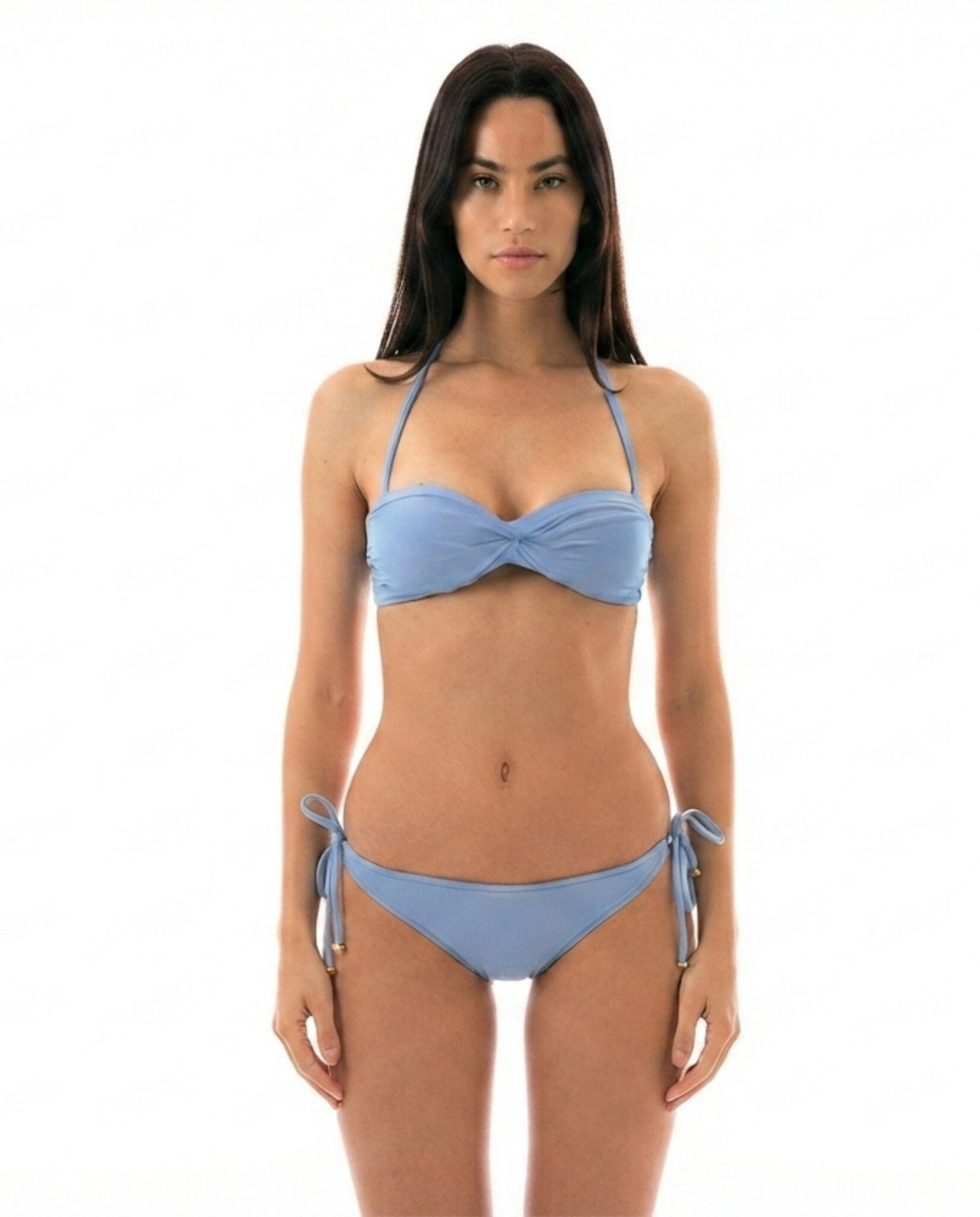 Model Front: Rio De Sol Bikini Bottoms Bottom Garoa Band Comfort