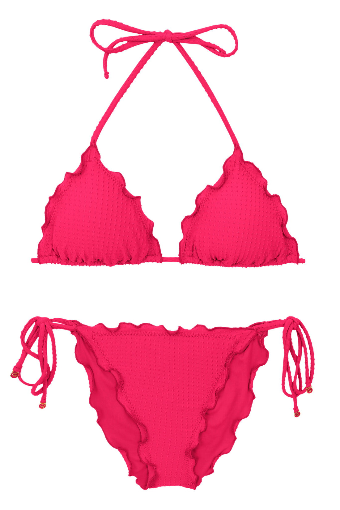 Product Front: Rio De Sol Two Piece Swimwear Set Dots-Virtual-Pink Frufru-Comfy