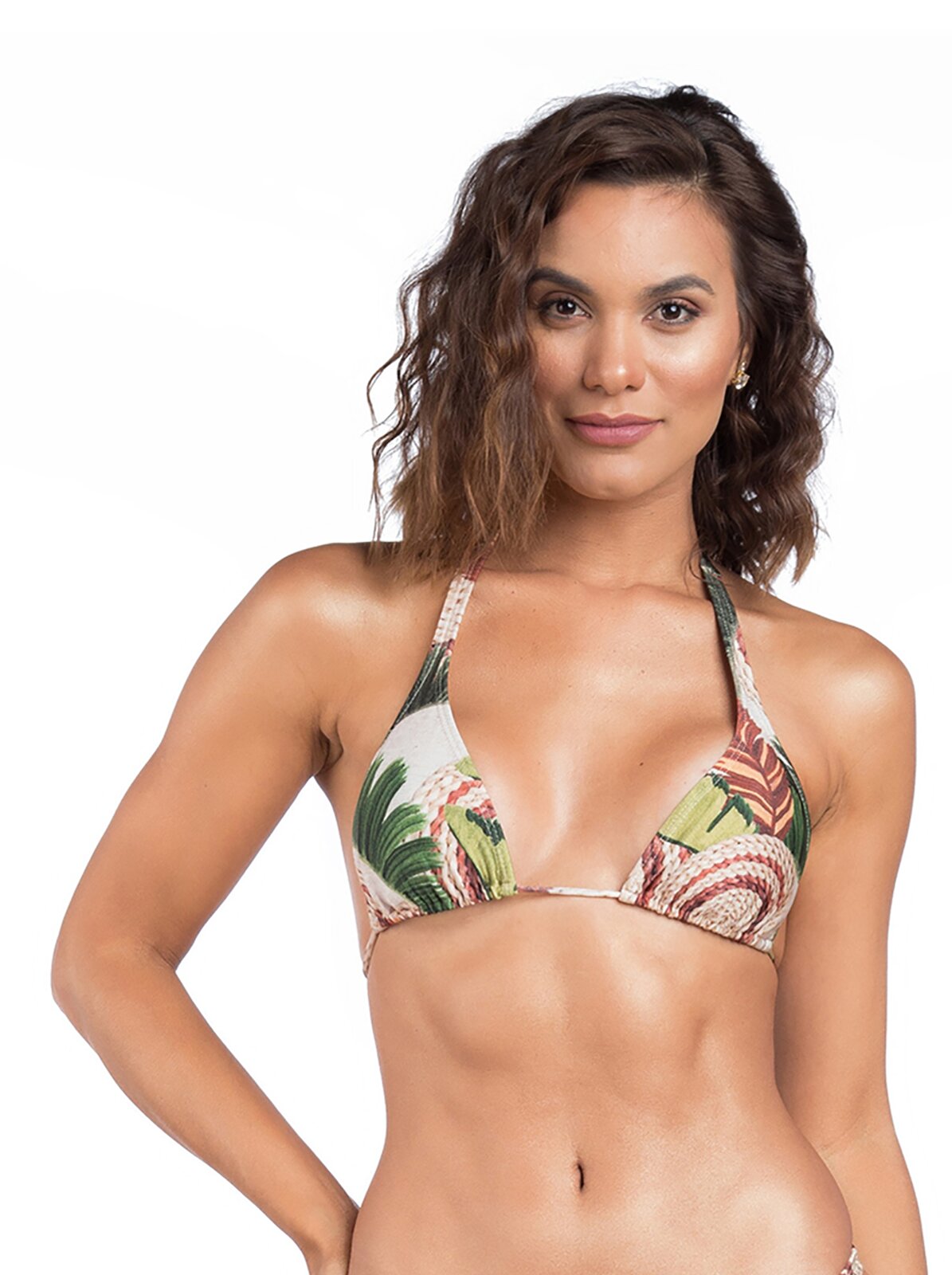 Model Front: La Playa Bikini Tops Top Bikini Feito A Mao
