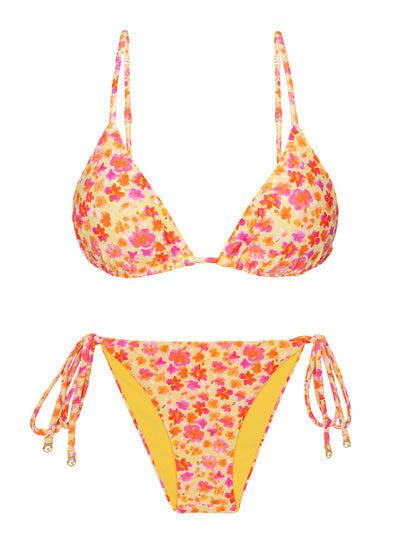 Product Front: Rio De Sol Two Piece Swimwear Set Ditsy-Butter Lia Lacinho