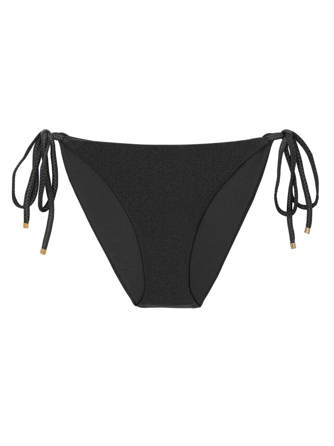 Product Front: Rio De Sol Bikini Bottoms Bottom Shimmer-Black Ibiza-Comfy-Gold