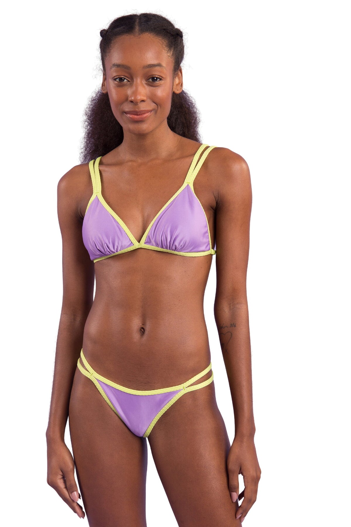 Model Front: Rio De Sol Bikini Bottoms Bottom Orchid Mini-Duo