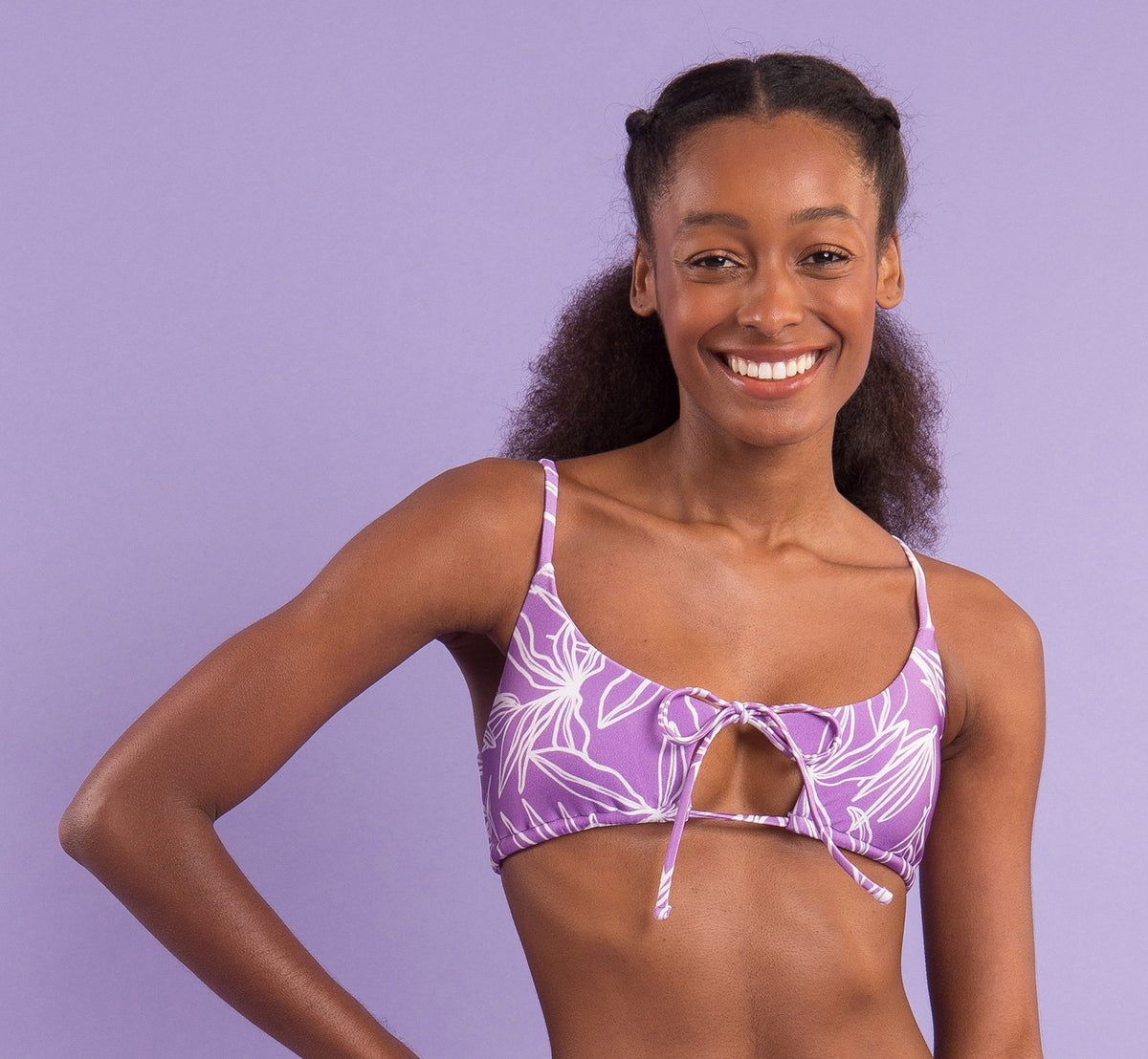 Image 13: Rio De Sol Bikini Tops Top Trail-Purple Tank-Tie