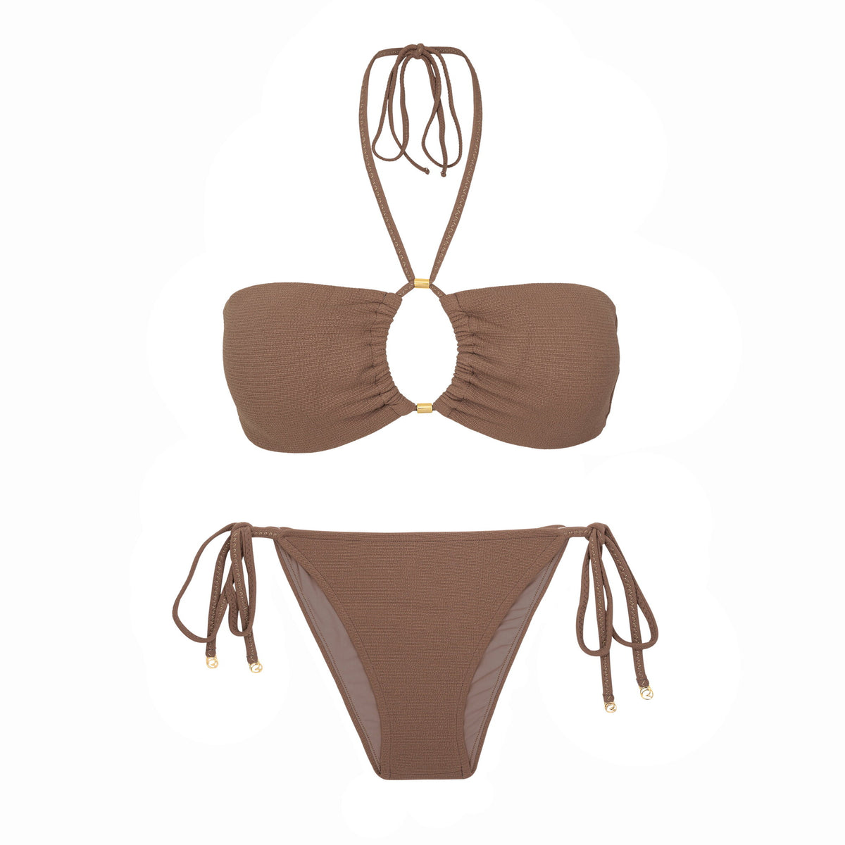 Product Front: Rio De Sol Two Piece Swimwear Set Sand-Capset Tribu-Flow Lia Cheeky-Tiepuccino Tayra Lacinho
