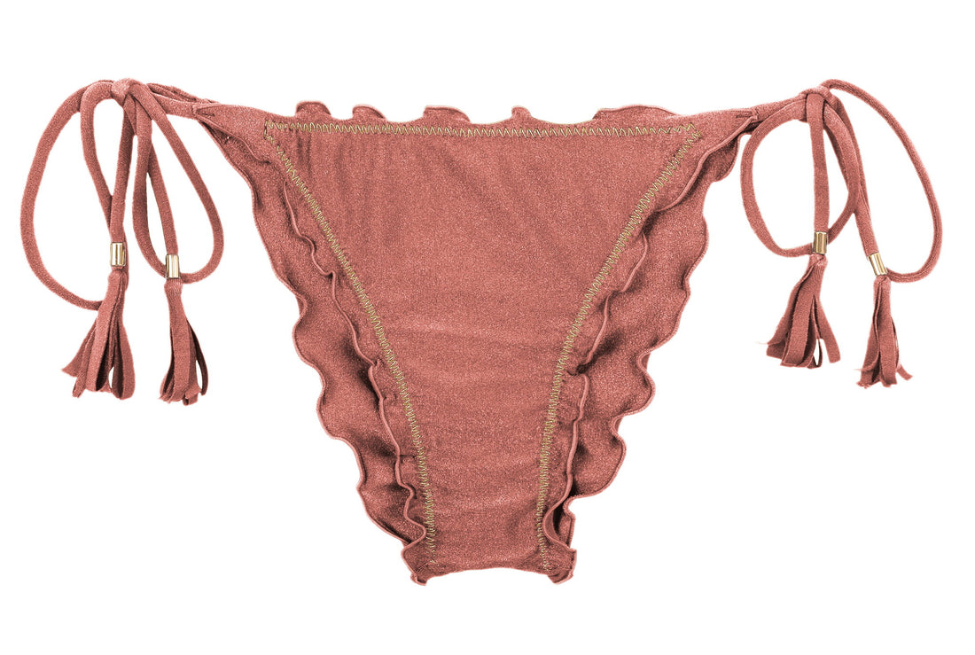 Product Front: Rio De Sol Bikini Bottoms Bottom Shimmer-Copper Frufru