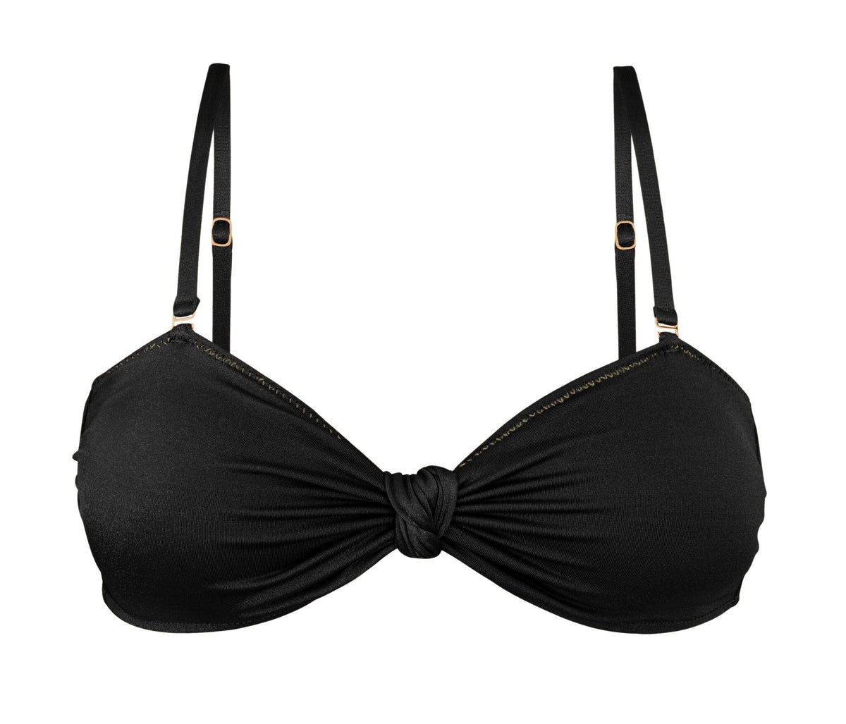Product Front: Rio De Sol Bikini Tops Top Shimmer-Black Bandeau-Joy