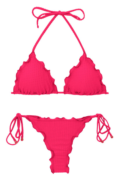 Product Front: Rio De Sol Two Piece Swimwear Set Dots-Virtual-Pink Frufru-Fio