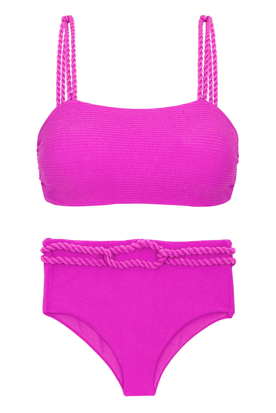 Product Front: Rio De Sol Two Piece Swimwear Set St-Tpz-Pink Reto Hotpant-High