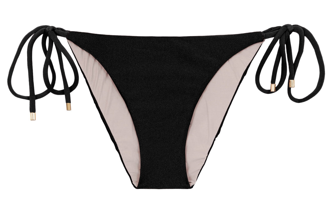 Product Front: Rio De Sol Bikini Bottoms Bottom Shimmer-Black Ibiza-Comfy