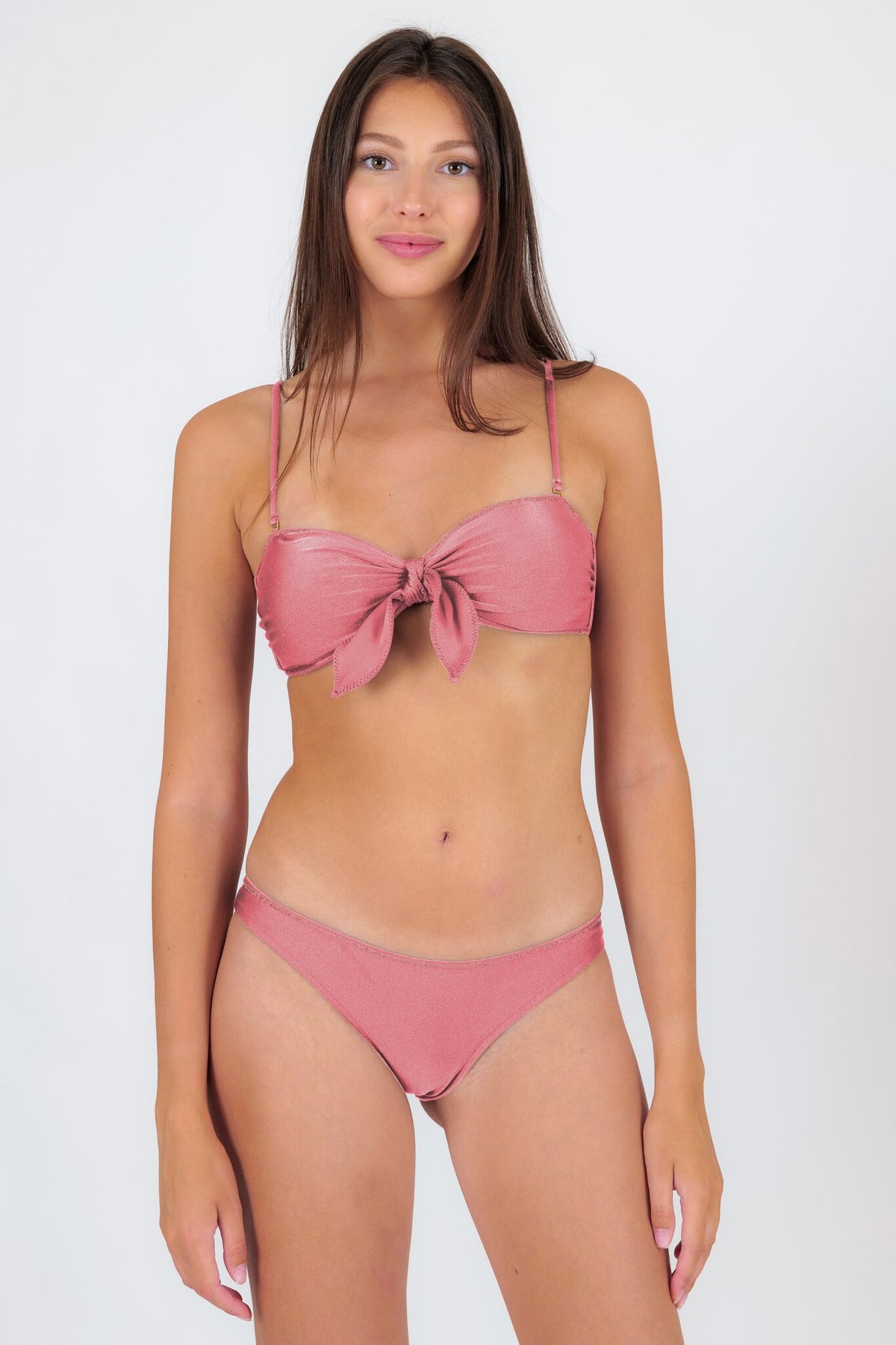Model Front: Rio De Sol Bikini Bottoms Bottom Shimmer-Confetti Essential