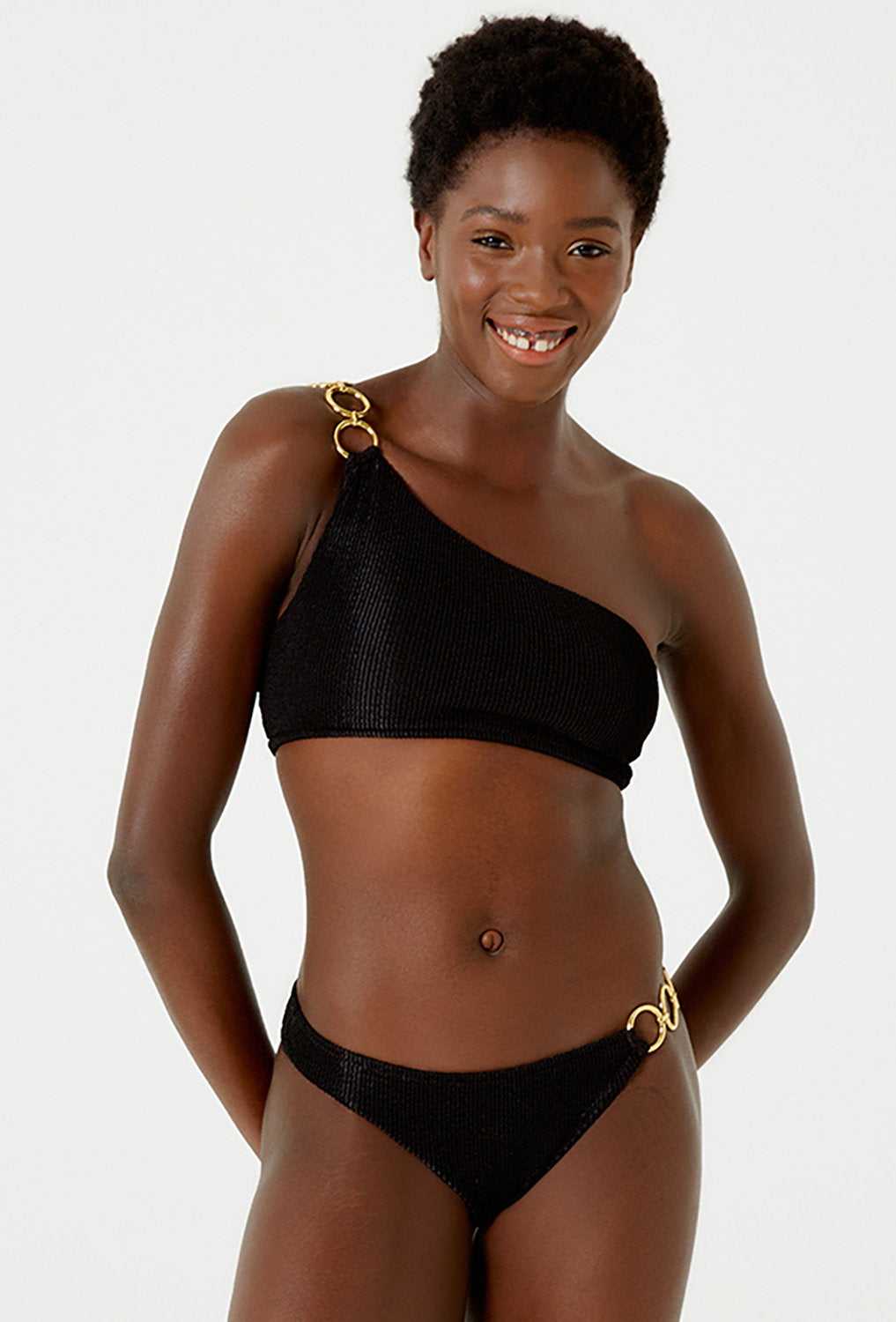 Gallery: Blueman Two Piece Swimwear Textura Wavy Shine Preto