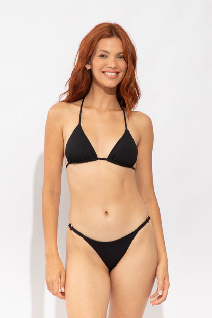 Model Front: Rio De Sol Bikini Tops Top Solar-Black Tri-Aya