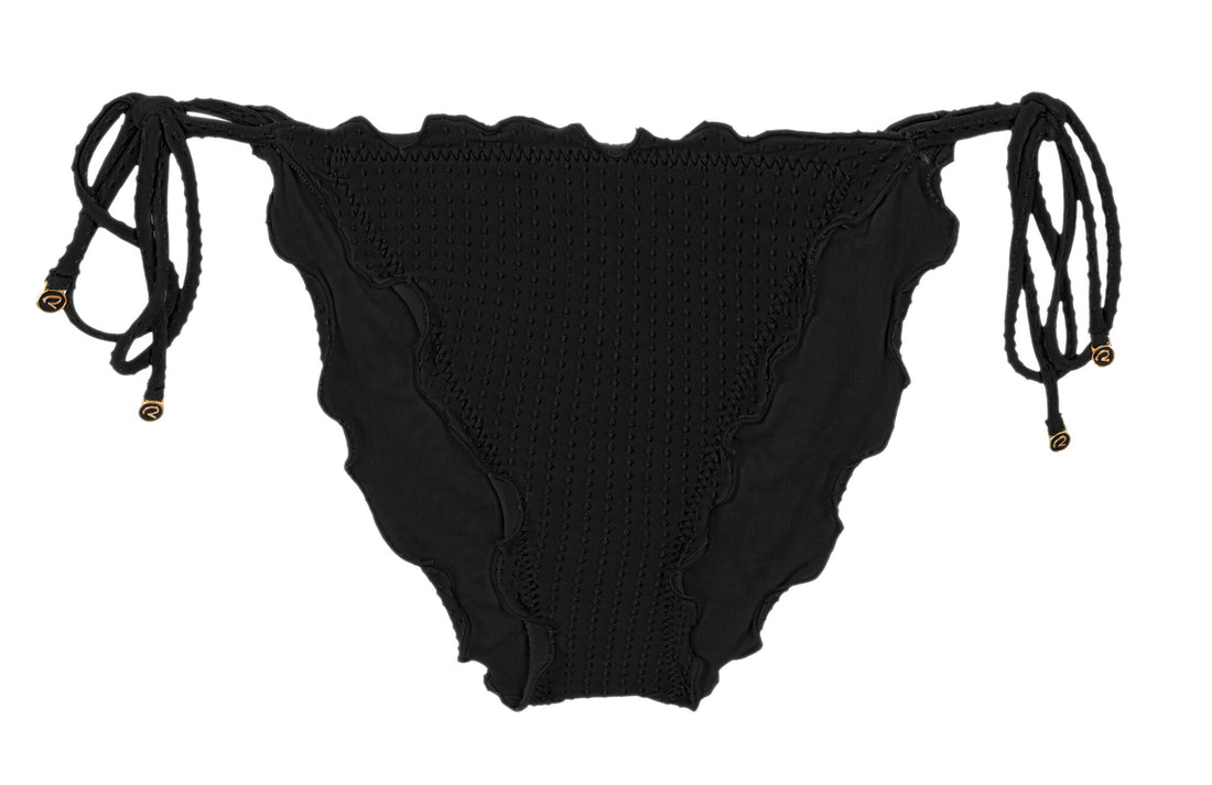 Product Front: Rio De Sol Bikini Bottoms Bottom Dots-Black Frufru-Comfy