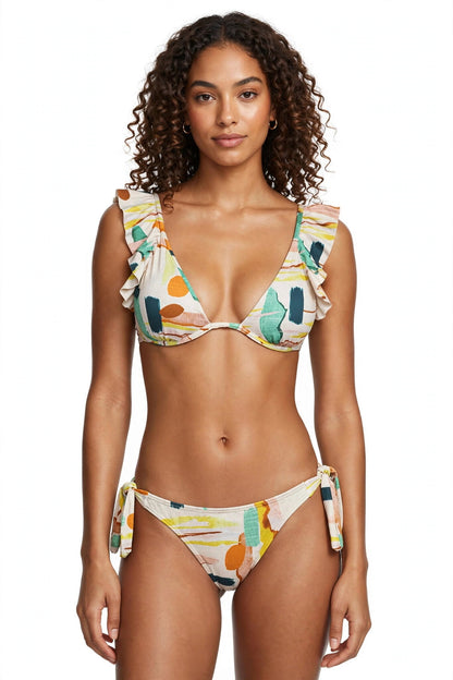 Model Front: La Playa Bikini Bottoms Bottom V Bar Paleta