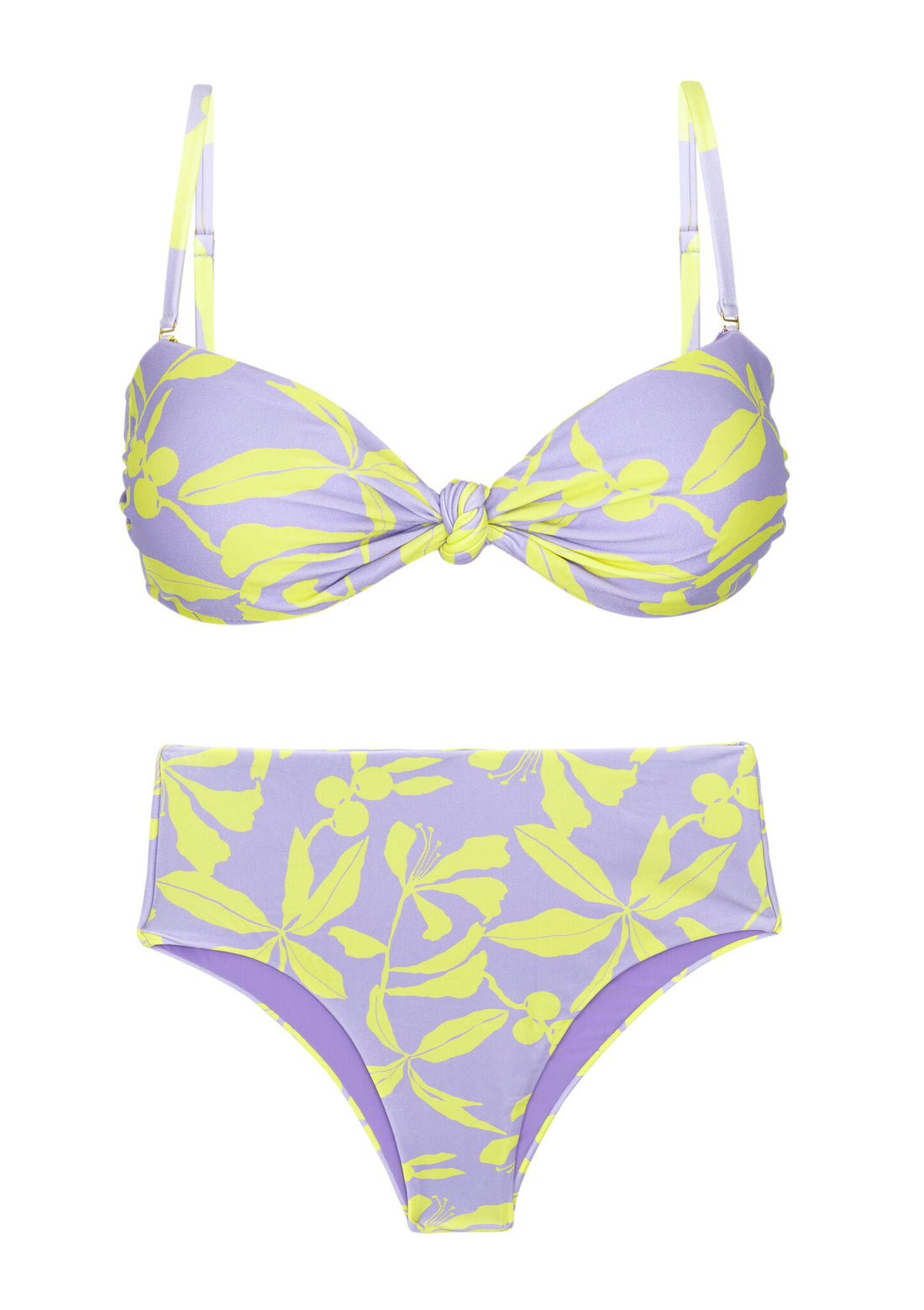 Product Front: Rio De Sol Two Piece Swimwear Set Glow Bandeau-Joy Hotpants