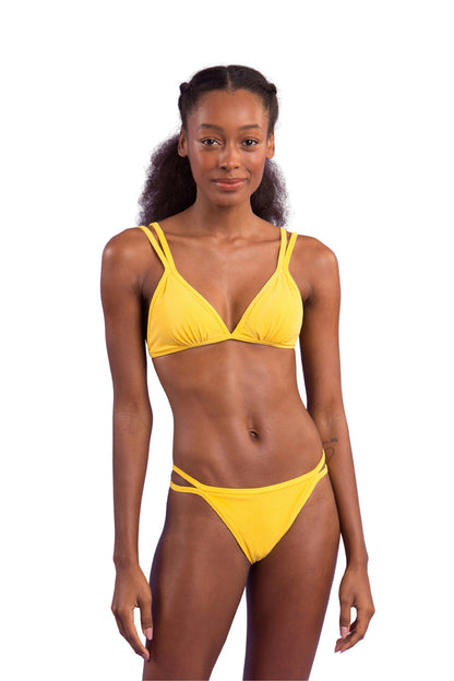 Model Front: Rio De Sol Bikini Bottoms Bottom Malibu-Yellow Rio-Duo