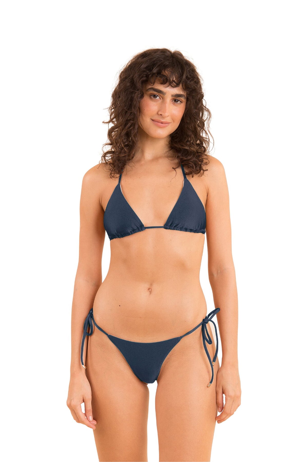 Model Front: Rio De Sol Bikini Bottoms Bottom Shark Cheeky-Tie