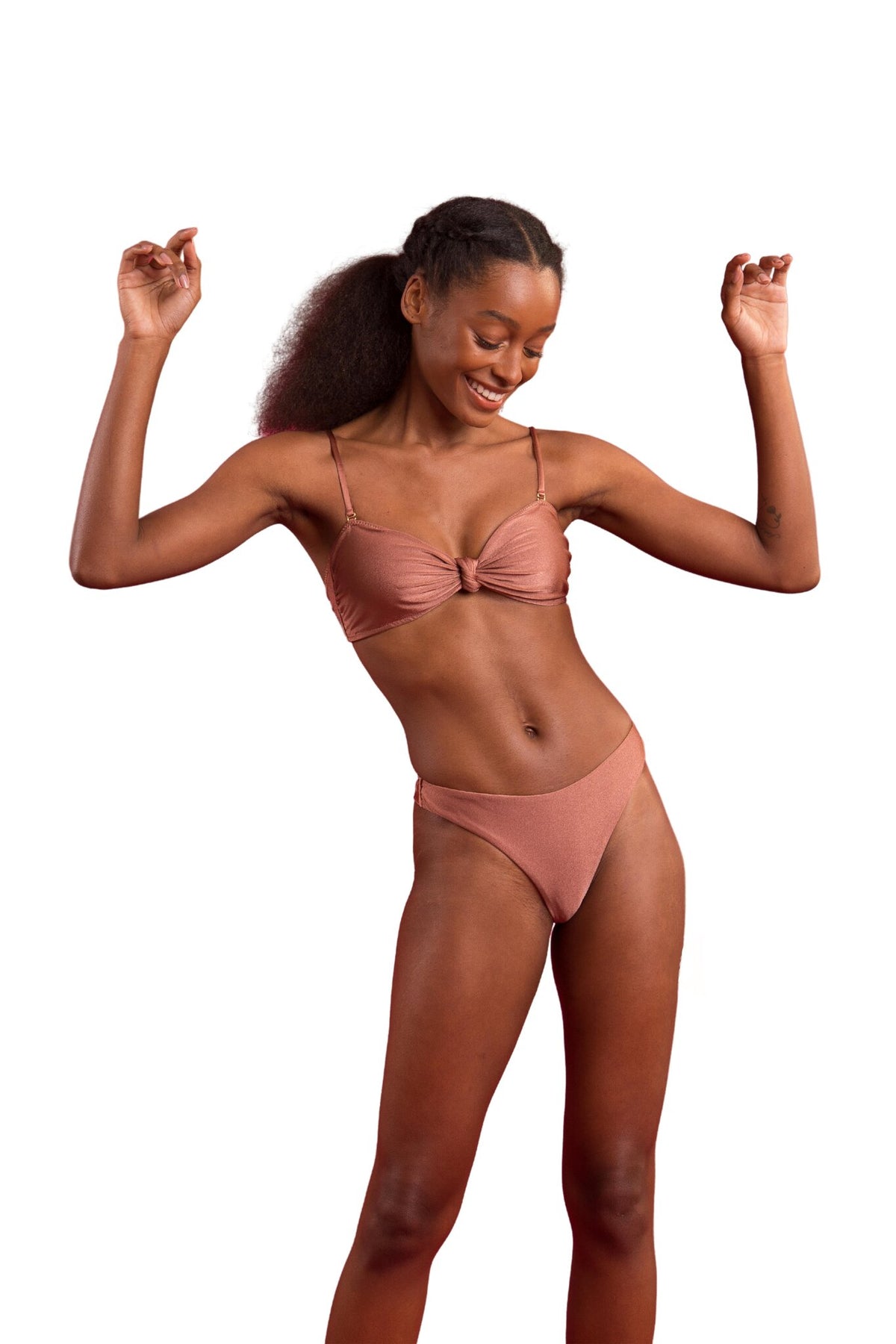 Image 04: Rio De Sol Bikini Bottoms Bottom Shimmer-Copper Nice-Fio