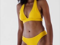 Video: Rio De Sol Bikini Tops Top Sunflower Halter-Cos