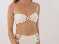 Video: Rio De Sol Two Piece Swimwear Set Malibu-Natural Bandeau-Iris High-Waist-Spin-Iris