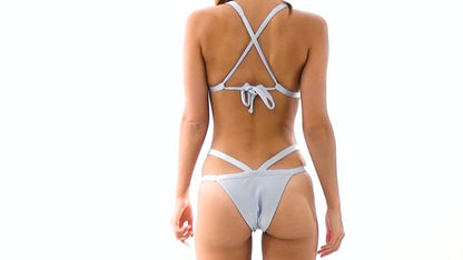 Video: Rio De Sol Bikini Bottoms Calcinha Silver Triangulo